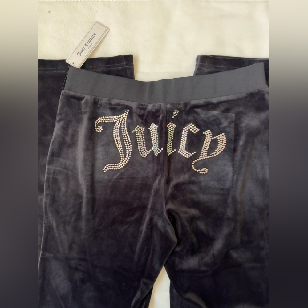 Juicy Couture Black Velour Pants